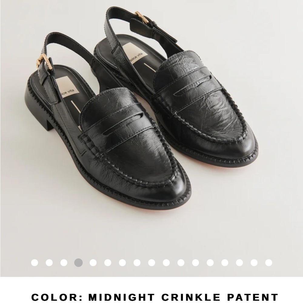 Dolce Vita - Hardi loafers in midnight crinkle patent